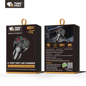 Tusk Volt 25W 4 Port  Fast Car Charger